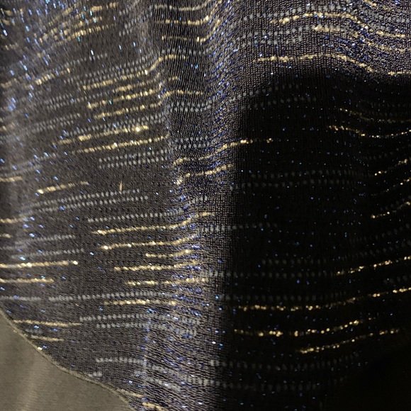 #331 Enfocus Studio Navy Glitter Asymmetrical Dress - Picture 8 of 10